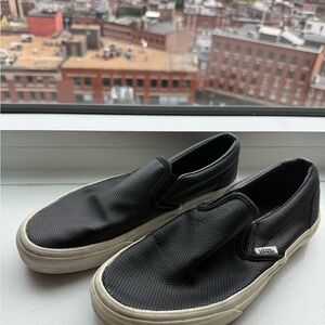 Vans Perforated Black Slip-On Sneakers